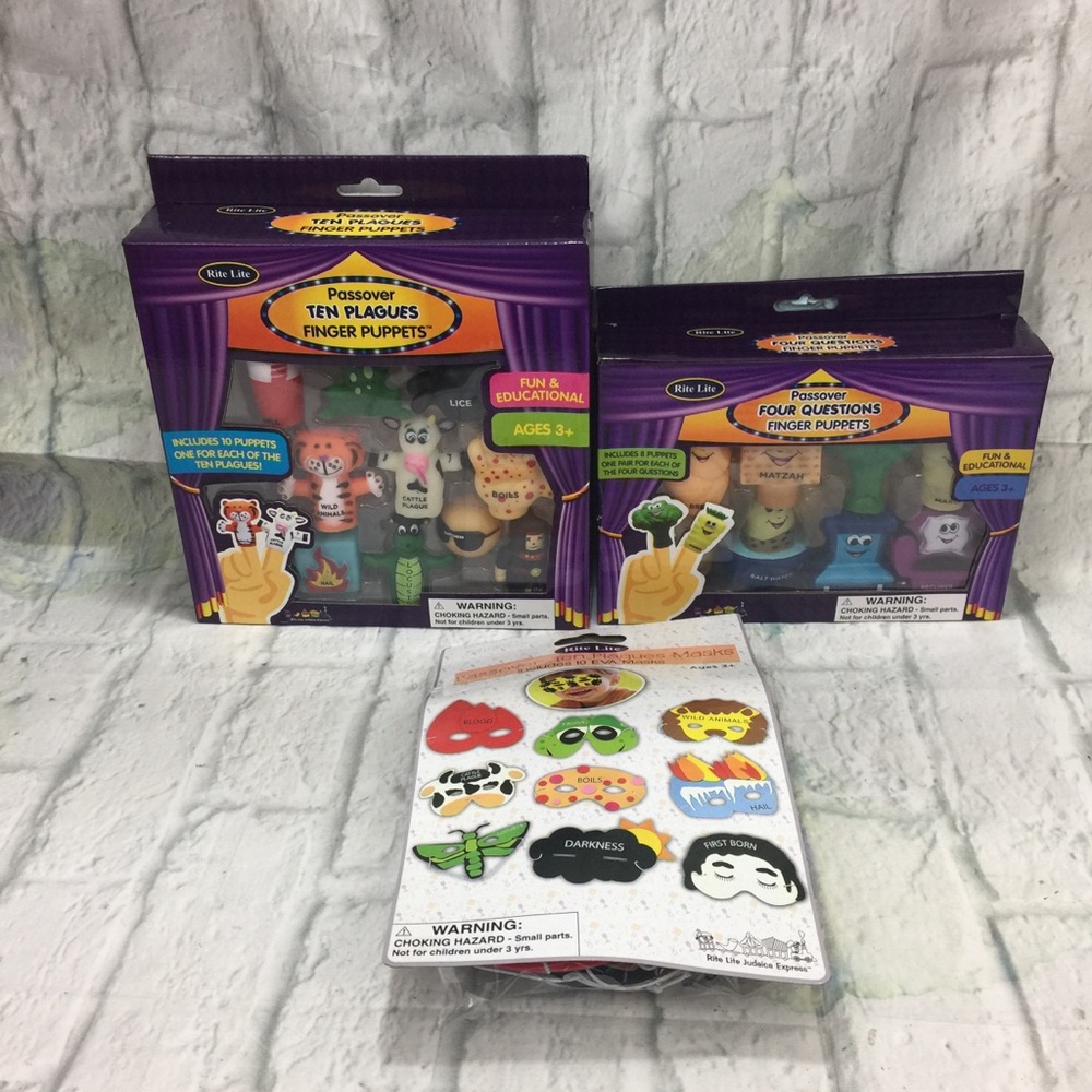 Rite Lite Passover Finger Puppets & Plagues Masks